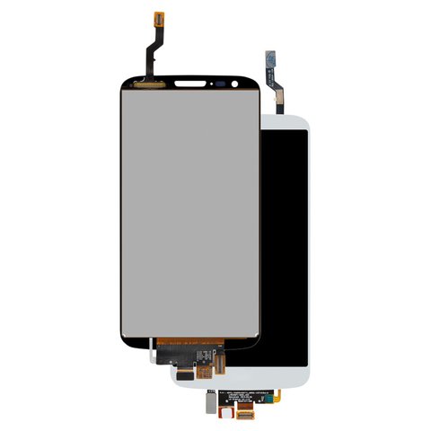 Pantalla LCD puede usarse con LG G2 D802, G2 D805, blanco, sin marco, Original PRC , 20 pin