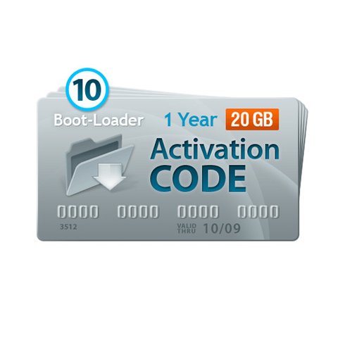 Boot Loader v2.0 Código de activación 1 año, 10+1 códigos x 20+3 GB 
