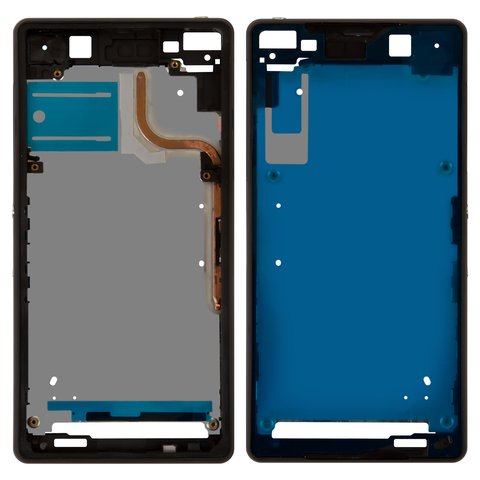 Marco de pantalla puede usarse con Sony D6502 Xperia Z2, D6503 Xperia Z2, negra, marco remanufactrurado