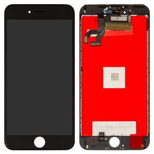 Pantalla LCD puede usarse con iPhone 6S Plus, negro, con marco, HC