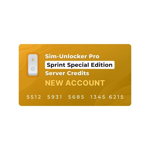 Créditos Sim Unlocker Pro Sprint Special Edition cuenta nueva 