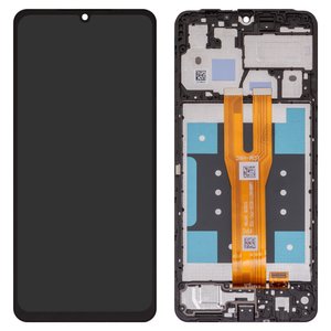 Pantalla LCD puede usarse con Samsung A065 Galaxy A06, negro, con marco, Original PRC 