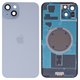 Panel trasero de carcasa puede usarse con iPhone 15 Plus, azul claro, con vidrio de cámara, HC