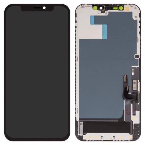 Pantalla LCD puede usarse con iPhone 12, iPhone 12 Pro, negro, con marco, AAA, sin empaque, TFT , ZY, LTPS FHD