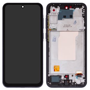 Pantalla LCD puede usarse con Samsung A356 Galaxy A35 5G, azul, con marco, Copy, TFT 