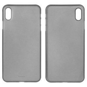 Чехол Baseus для iPhone XS Max, черный, прозрачный, матовый, Ultra Slim, пластик, #WIAPIPH65 E01