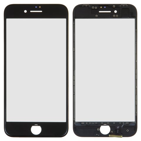 Сенсорний екран для iPhone 8, з рамкою, з ОСА плівкою, Сopy, чорний