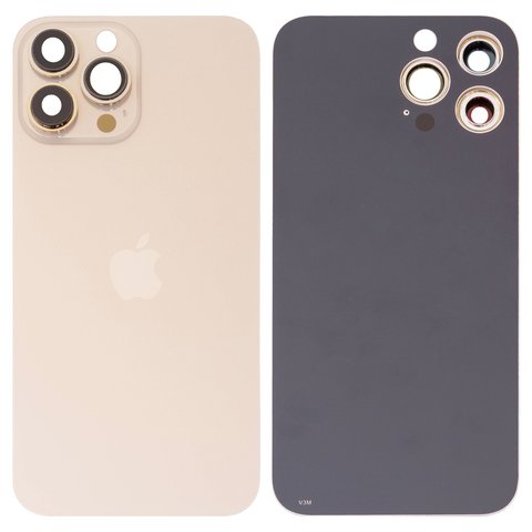 Задняя панель корпуса для iPhone 13 Pro Max, золотистая, со стеклом камеры, Gold, small hole