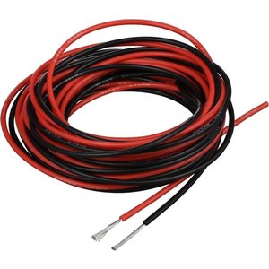 Провід в силіконовій ізоляції 22AWG, 0,34 мм², 1 м, чорний, UL3135