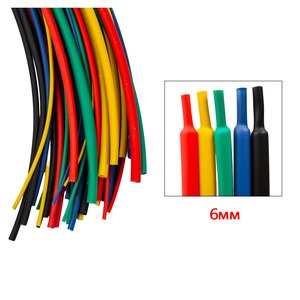 Термоусадочная трубка, 1 м, 6,0 мм, синяя