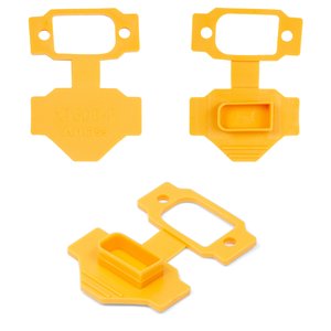 Заглушка Amass XT60E F, жовта, на панель