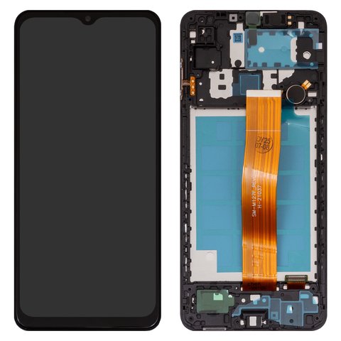 Дисплей для Samsung M127 Galaxy M12, черный, с рамкой, Box 