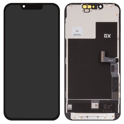 Дисплей для iPhone 13 Pro, чорний, з рамкою, High Copy, без мікросхеми, OLED , GX OEM Hard, type 2