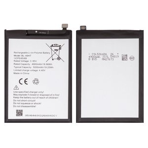 Аккумулятор BL 49HT для Tecno Camon 16, Spark 6, Li Polymer, 3,85 B, 5000 мАч, Original PRC 