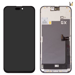 Дисплей для iPhone 15 Pro Max, черный, с рамкой, AAA, TFT , GX In Cell