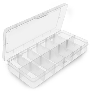 Caja para almacenamiento de las piezas pequeñas Pro'sKit 203-132F (O.D.:260x115x43.5 mm) Caja para almacenamiento de las piezas pequeñas Pro'sKit 203-132F (O.D.:260x115x43.5 mm)