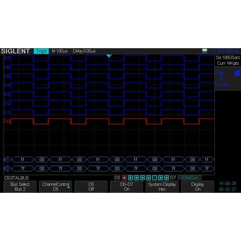 Opción de software "analizador lógico" SIGLENT SDS 2000X LA para osciloscopios SIGLENT de serie SDS2000X
